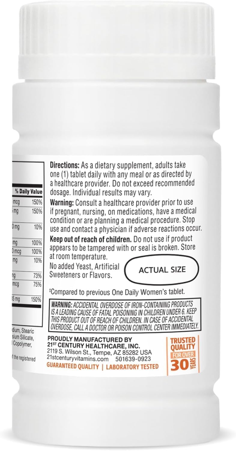 21st Century Multivitamínico Diario para Mujeres – 100 Comprimidos (Paquete de 2)