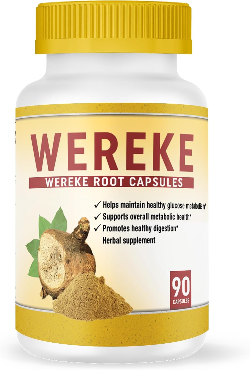 Wereke (Guereque) – Cápsulas de Raíz Pura – 2 Frascos de 90 Cápsulas cada uno