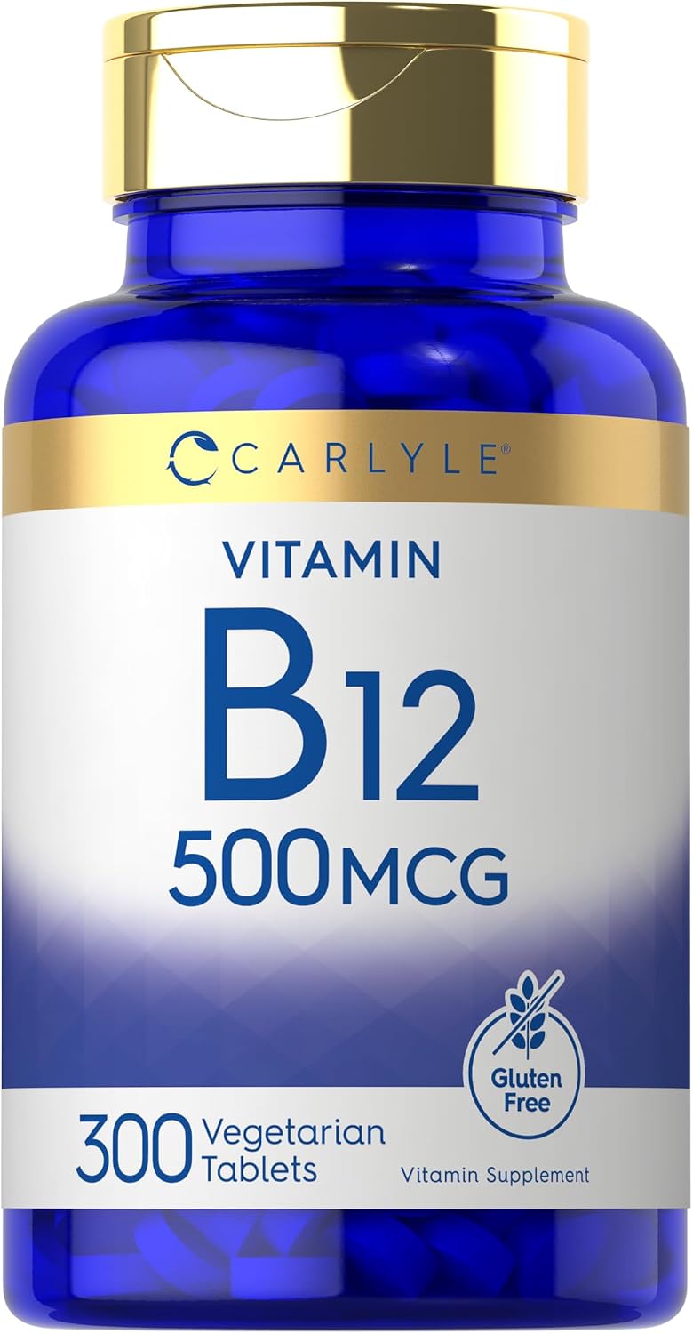 Carlyle Vitamina B-12 500mcg | 300 Comprimidos | Suplemento Vegetariano