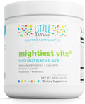 Little DaVinci Mightiest Vite - Multivitamínico para niños con probióticos y prebióticos - Sabor a frutas - 30 dosis (42 g)