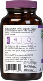 Bluebonnet NAC 500 mg - 90 Cápsulas Vegetales