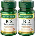 Nature's Bounty Vitamina B-2 (Riboflavina) 100 mg, 100 Comprimidos – Pack de 2