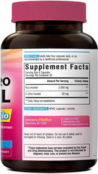 Vitalibre Inositol Supplement, Myo-Inositol & D-Chiro Inositol 40:1, 120 Cápsulas Veganas
