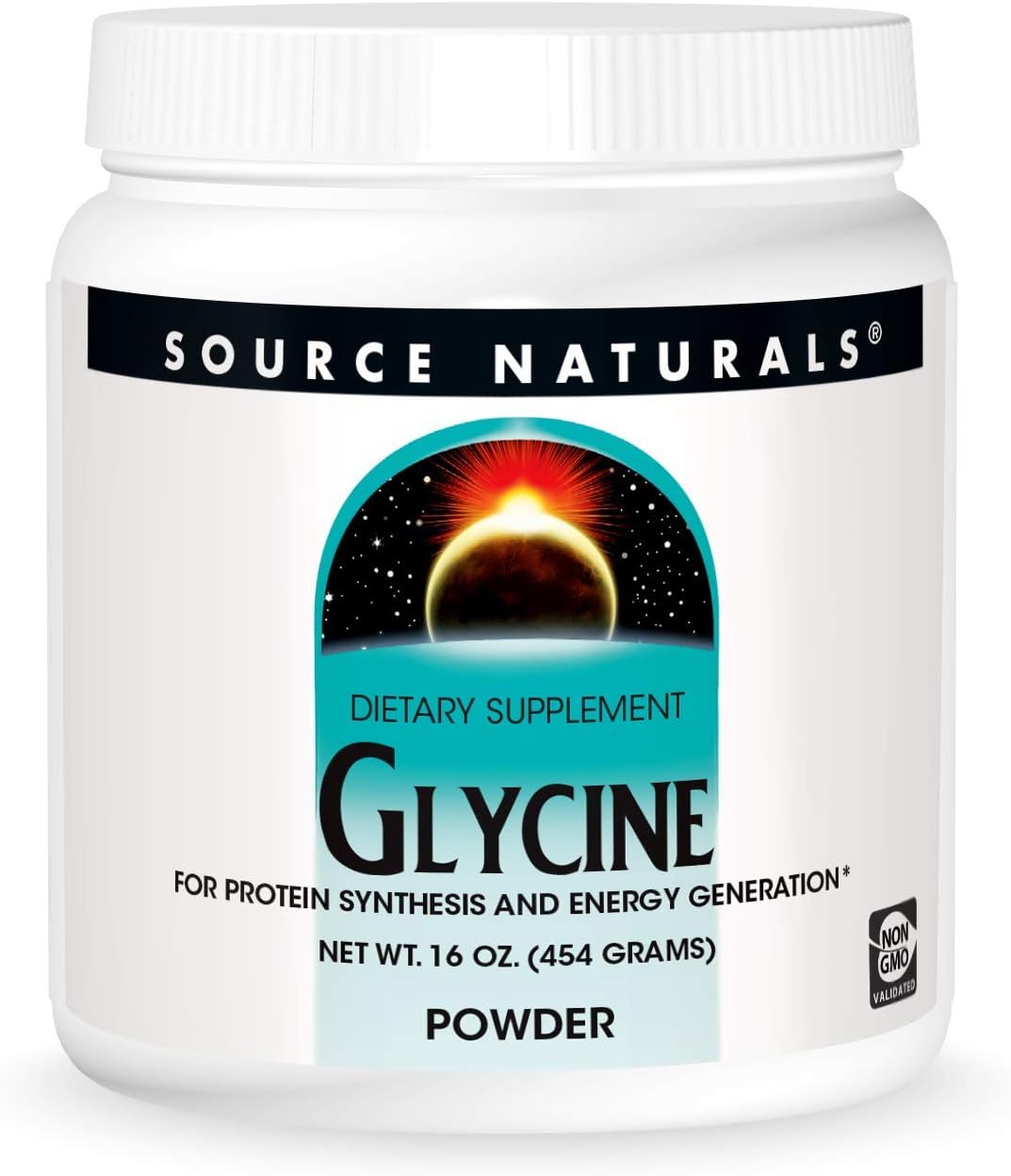 Glicina en polvo Source Naturals, 454 g