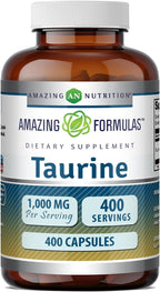 Amazing Formulas Taurina 1000 mg – Suplemento en Cápsulas – 400 Cápsulas
