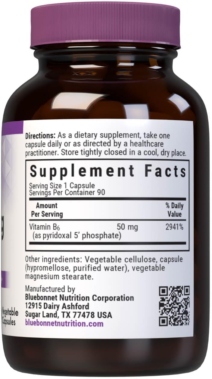 Bluebonnet Nutrition CellularActive P-5-P 50 mg, 90 Cápsulas Vegetales