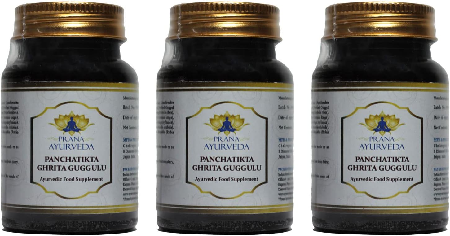 Panchatikta Ghrita Guggulu - 120 Comprimidos (Pack de 3)