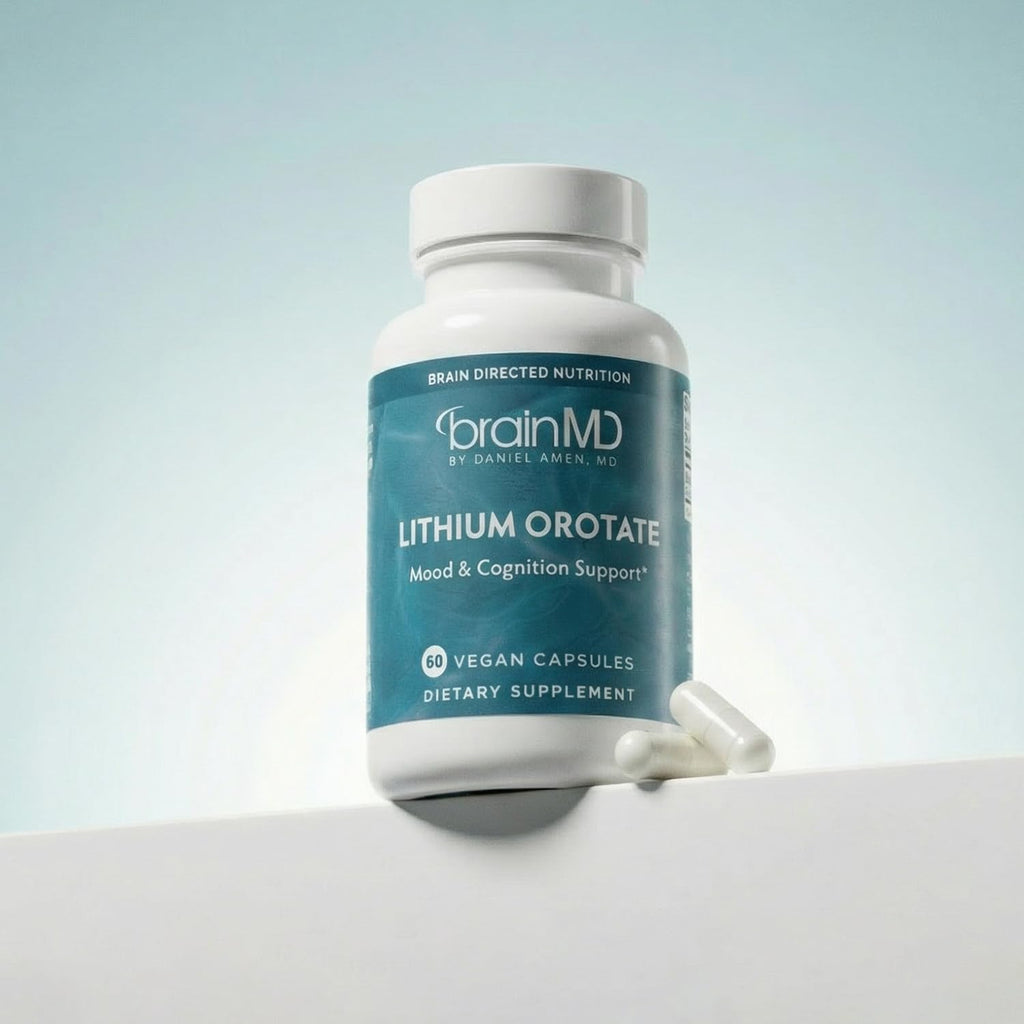 BRAINMD Litio Orotato - 60 Cápsulas - Apoyo Cerebral - Sin Gluten