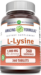 Amazing Formulas L-Lisina 1000mg - 90 Comprimidos