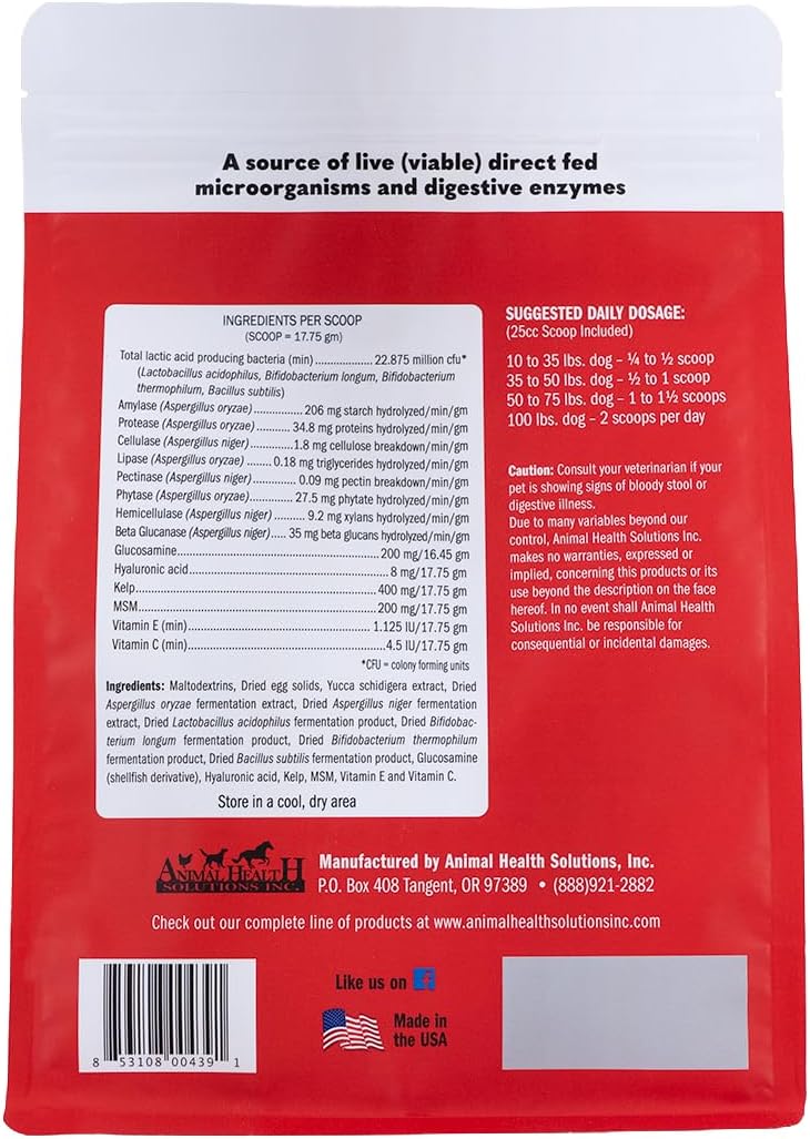 Spunky Level II Suplemento Articular y Digestivo para Perros con Glucosamina, MSM y Probióticos - 4LB