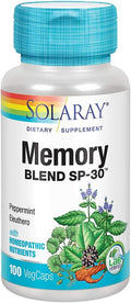 SOLARAY Memory Blend SP-30 - Mezcla Herbal con Sales Celulares para Apoyar Memoria, Concentración y Enfoque | Vegano, No-GMO | 100 Cápsulas Vegetales (50 Dosis)