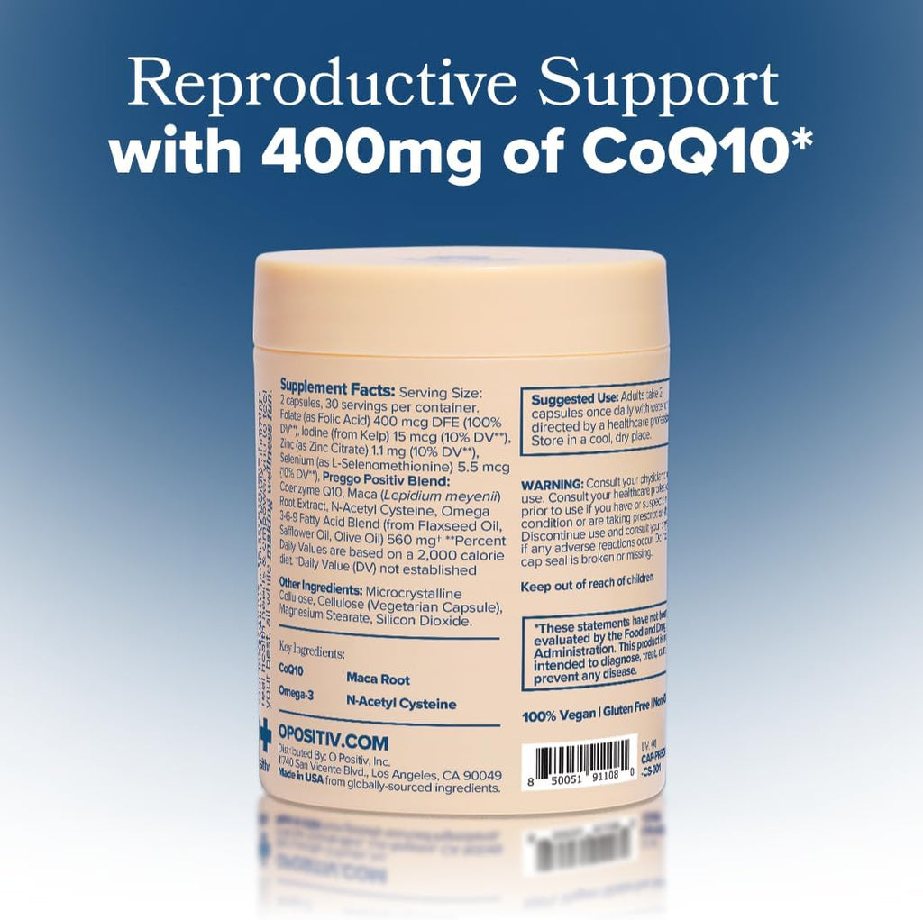 O Positiv Preggo Conception Support - Cápsulas para Apoyo a la Concepción - 60 unidades