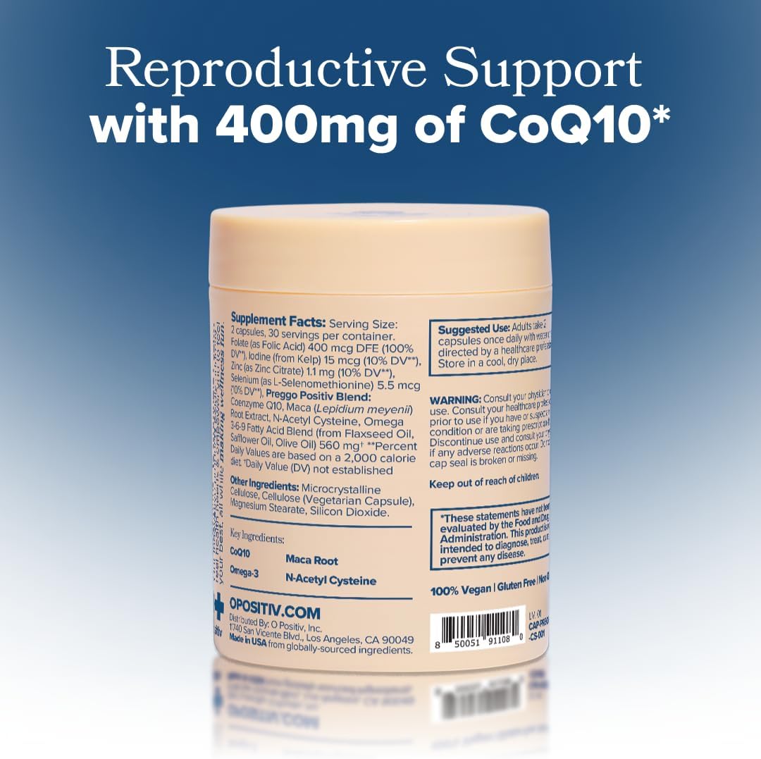 O Positiv Preggo Conception Support - Cápsulas para Apoyo a la Concepción - 60 unidades