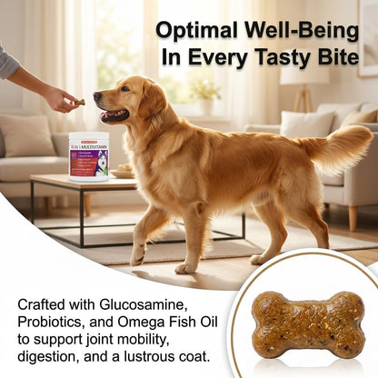 Freydell Pets 10-en-1 Multivitamínico para Perros con Glucosamina y Probióticos - 120 Chews – Image 3