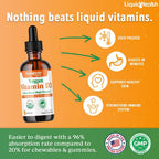 LIQUIDHEALTH Vitamina D3 4000 UI Gotas Líquidas Orgánicas Veganas