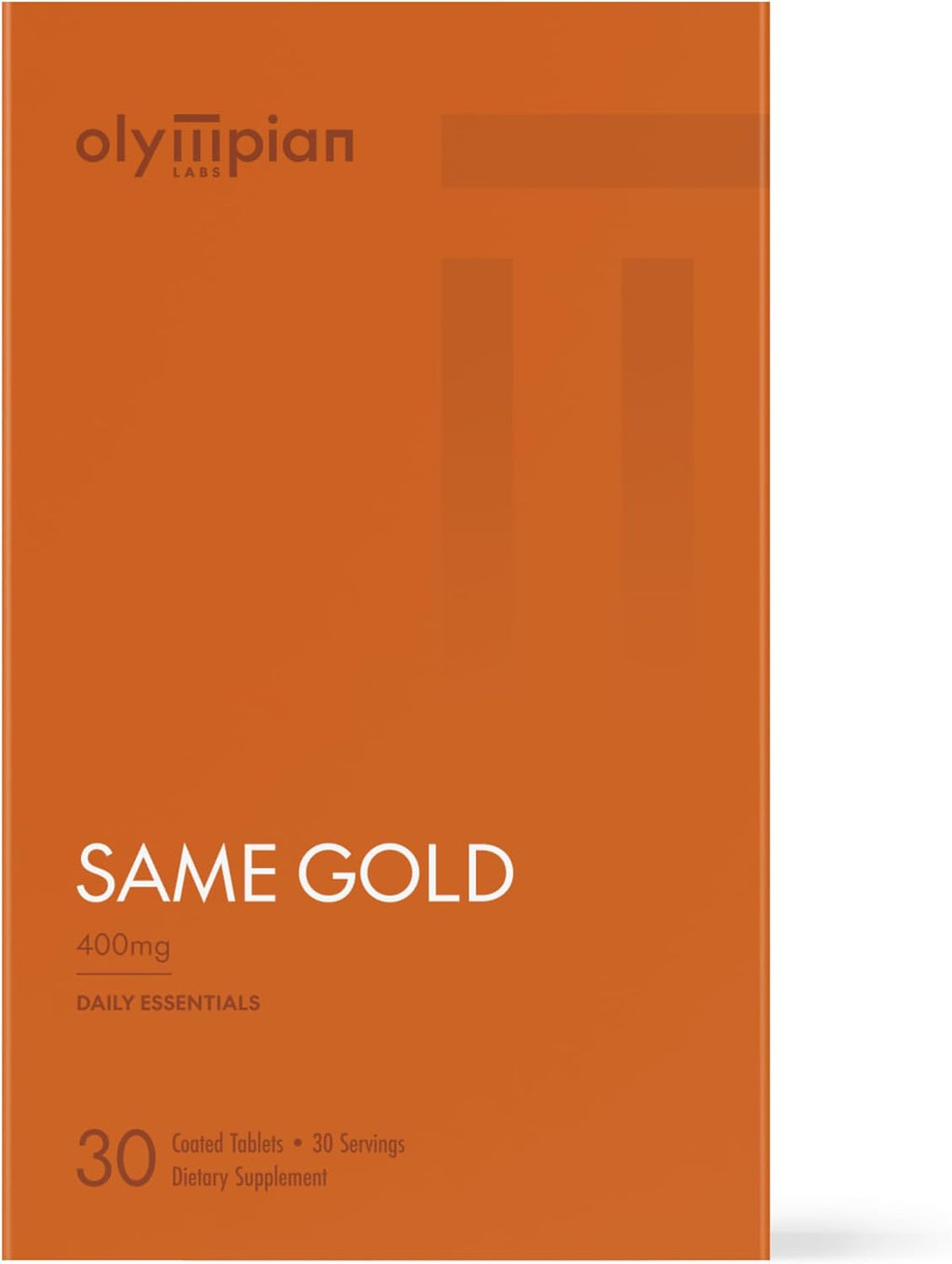 Olympian Labs SAMe Gold | 400 mg por Comprimido | Recubrimiento Entérico | Vegano, Sin Gluten, Sin Soja | 30 Comprimidos