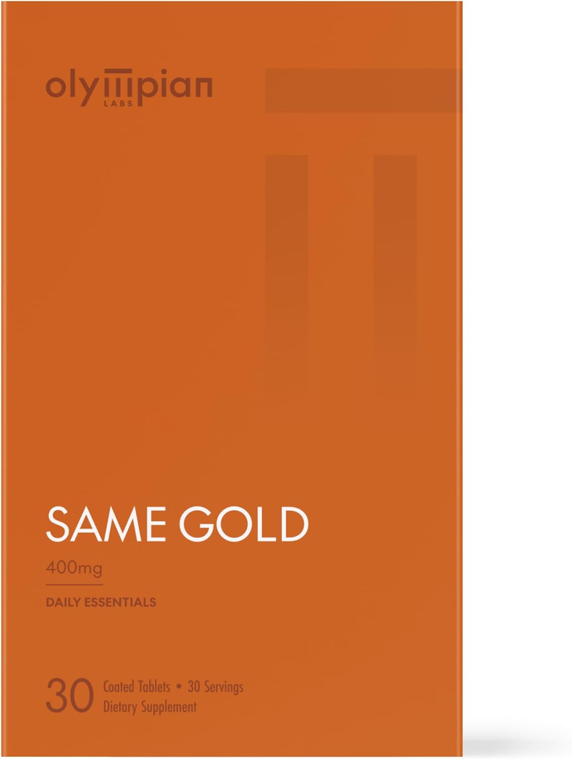 Olympian Labs SAMe Gold | 400 mg por Comprimido | Recubrimiento Entérico | Vegano, Sin Gluten, Sin Soja | 30 Comprimidos