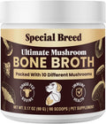 Special Breed Caldo de Huesos de Res para Perros - Proteína Alta con 10 Setas Orgánicas y Colágeno