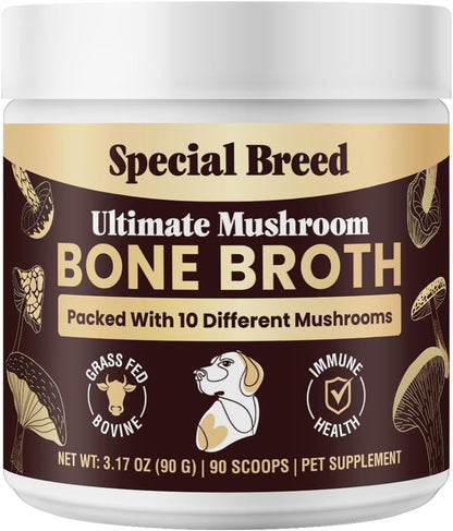 Caldo de Huesos de Res para Perros con 10 Setas Orgánicas y Colágeno - Special Breed – Image 8