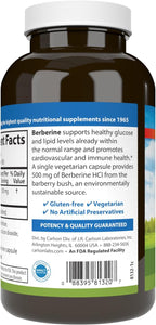 Carlson Berberina – 500 mg, Apoyo Metabólico, 180 Cápsulas Vegetales