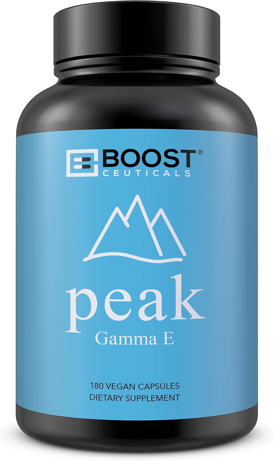 BoostCeuticals Gamma E 90mg Tocoferoles Mixtos - 180 Cápsulas Veganas