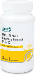 Klaire Labs MultiThera 1 Plus K – Multivitamínico sin Hierro con Vitamina K1 y K2, 180 Cápsulas
