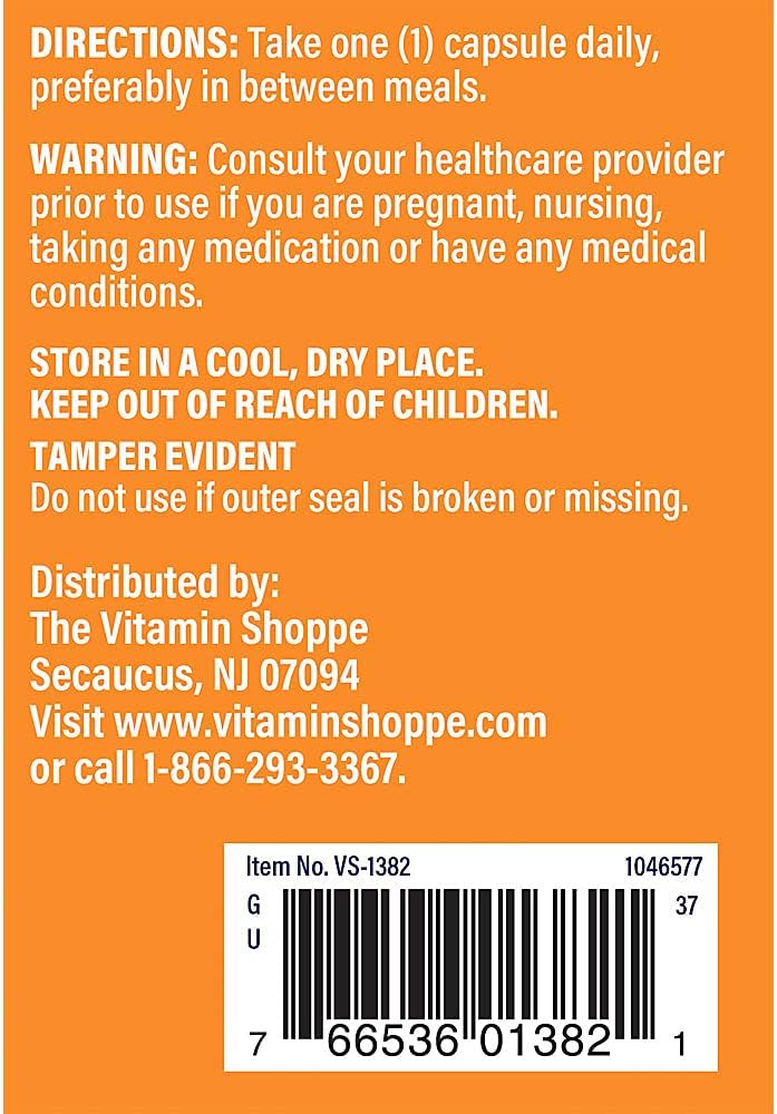 The Vitamin Shoppe L-Arginina 500mg - 300 Cápsulas