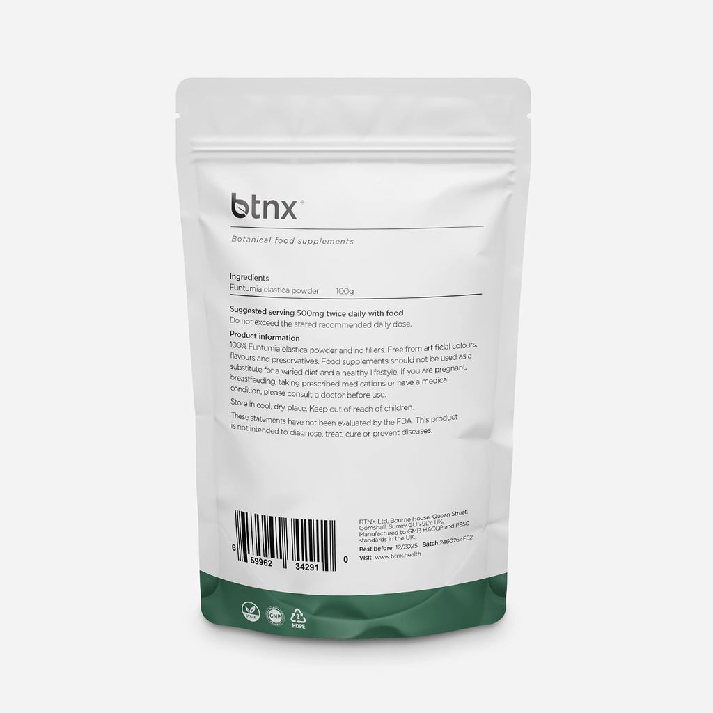 Funtumia Elastica Powder – Apoyo Respiratorio – Cápsulas Veganas