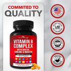 Divine Bounty Super B Complex - Complejo de Vitaminas B, 90 Cápsulas Vegetarianas
