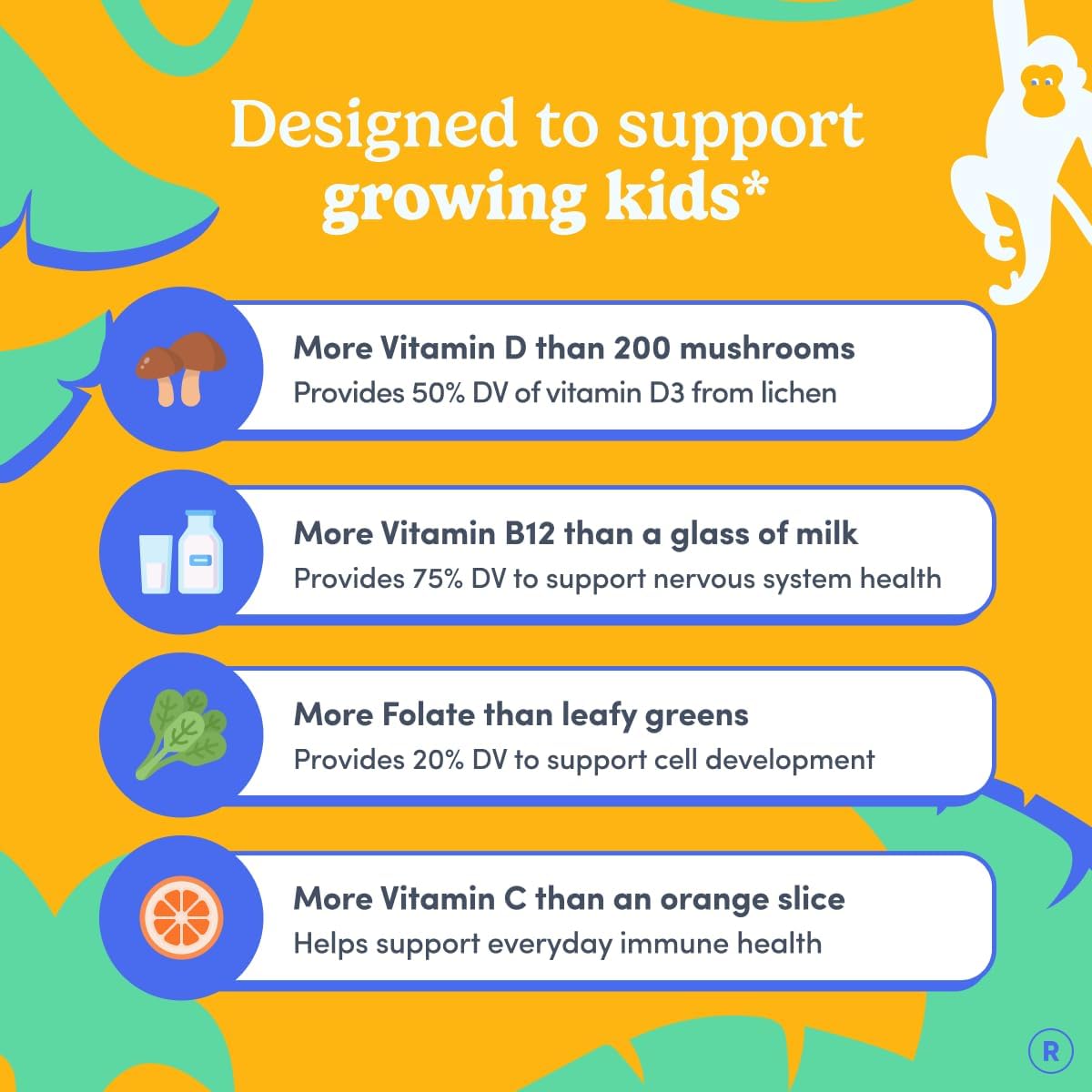 First Day Gominolas Multivitamínicas para Niños 4+ años, Fresa y Naranja
