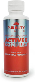 Complejo B Líquido con Absorción Liposomal - Purality Health - Vitaminas B1, B2, B3, B5, B6, B7, B9, B12 + Minerales Esenciales - 15 Días