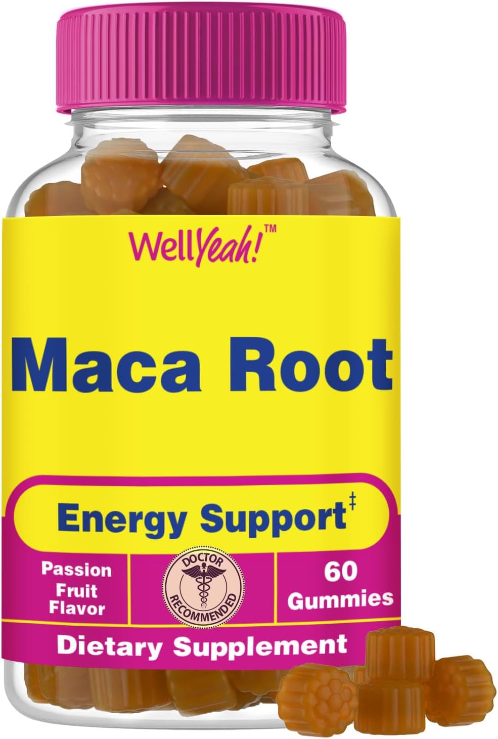 Gominolas de Maca Root | para Mujeres y Hombres | 200 mg | 60 unidades
