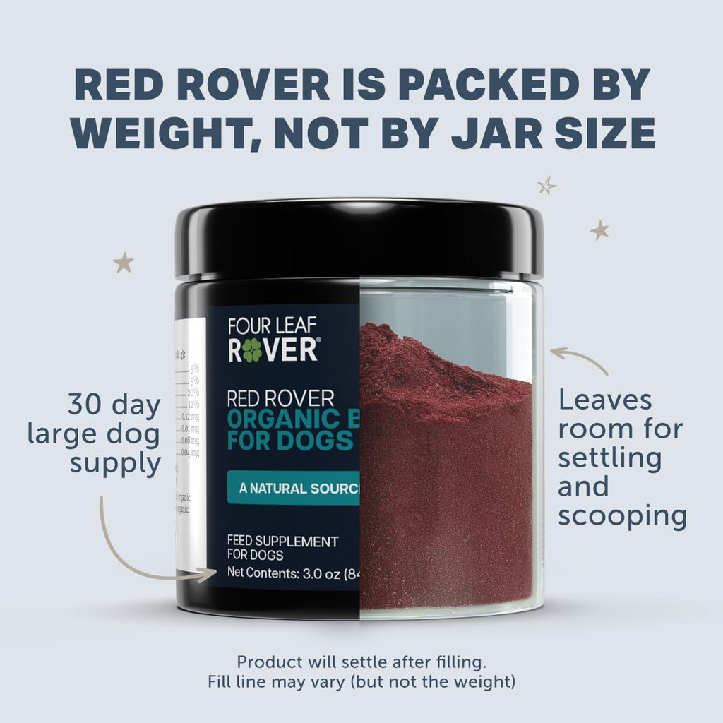 Red Rover - Dog Urinary Tract Supplement - with Vitamins from Organic Berries and Apple - Good Source of Polyphenols and Antioxidants - 30 Large Dog Servings