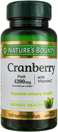 Nature's Bounty Cápsulas Blandas de Arándano Rojo con Vitamina C, 120 Unidades