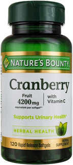 Nature's Bounty Cápsulas Blandas de Arándano Rojo con Vitamina C, 120 Unidades