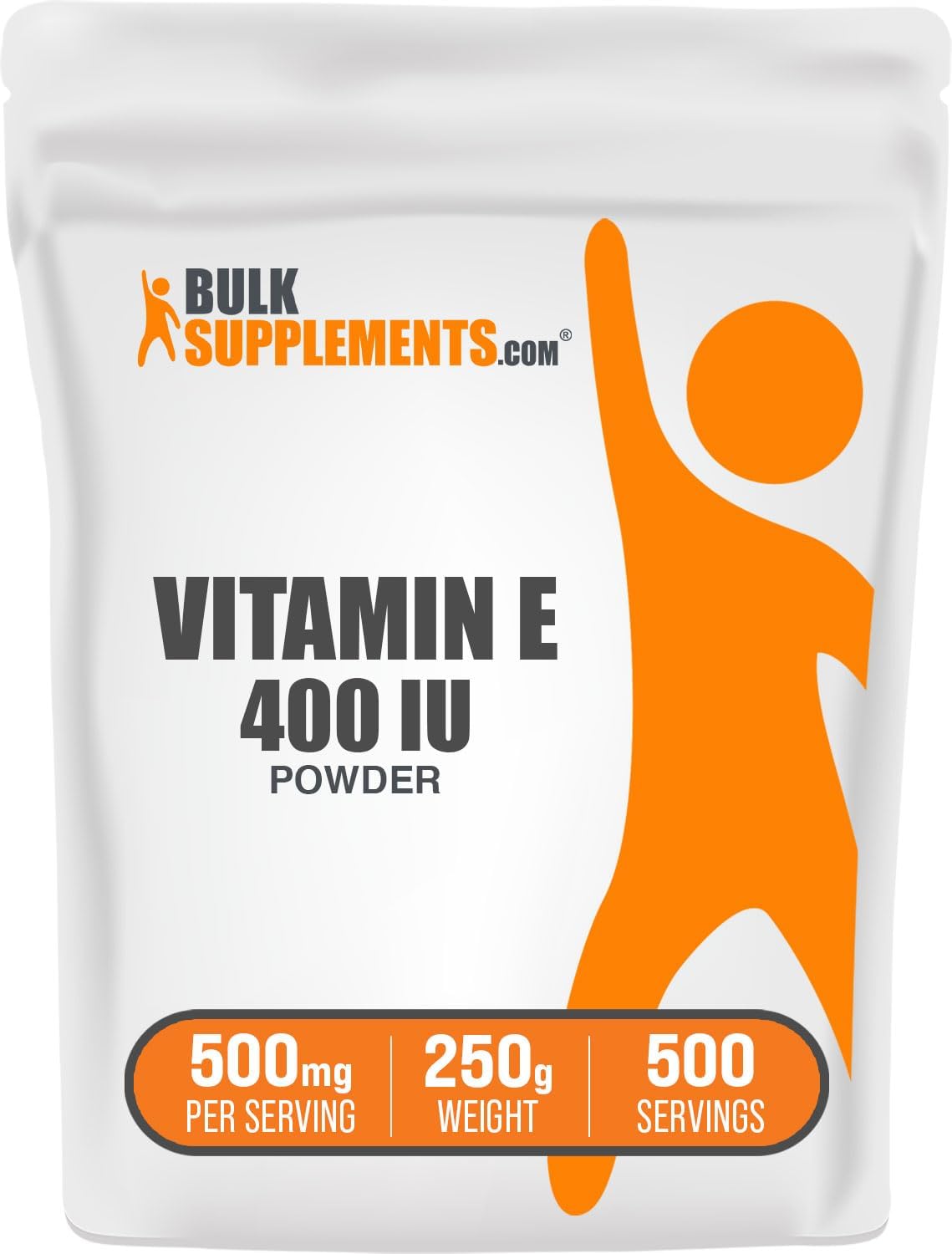 Vitamina E 400 UI en polvo - D-alfa-tocoferol, 500 mg por porción, 250 g