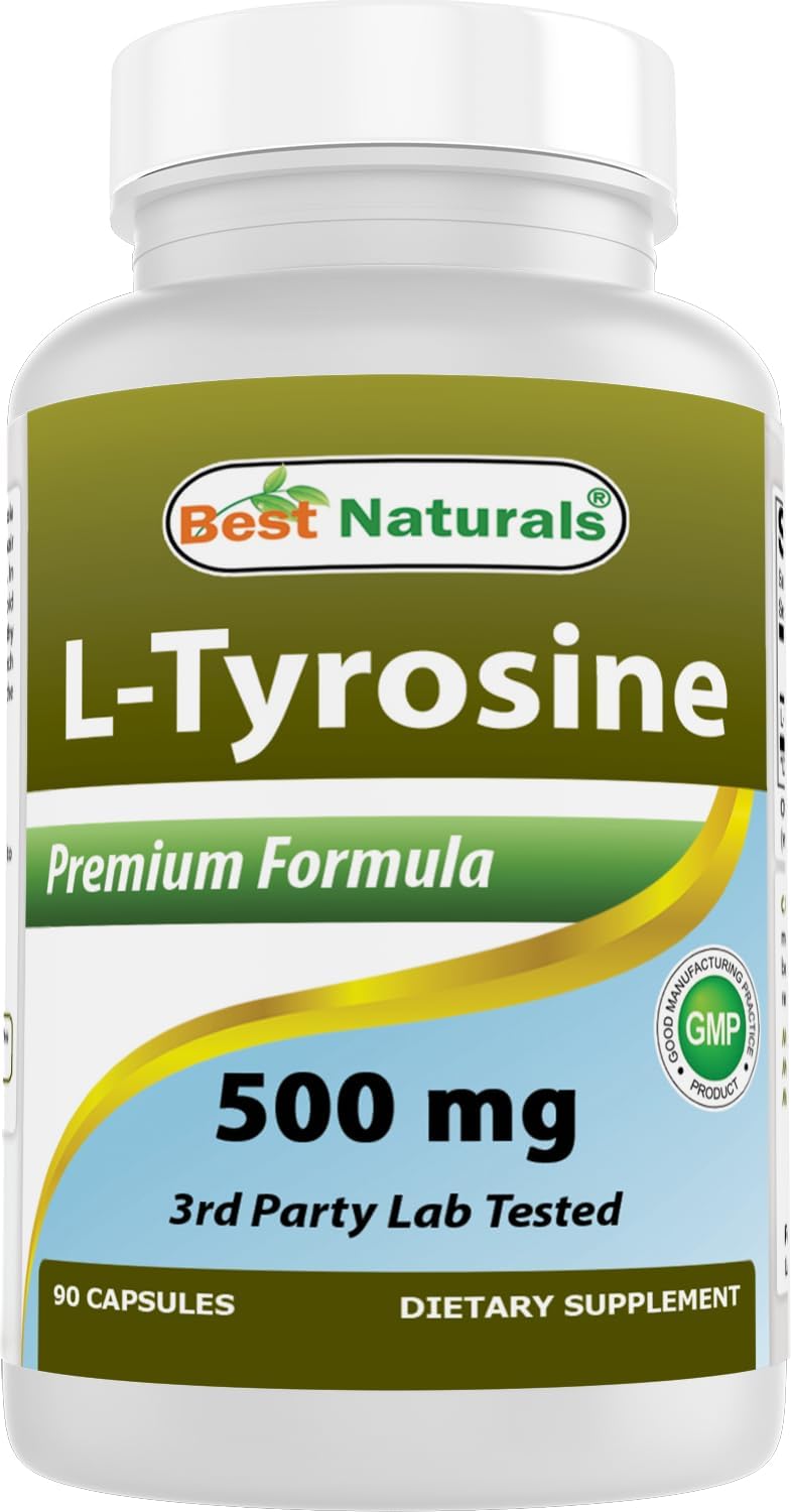 Best Naturals L-Tirosina 500 mg 90 Cápsulas