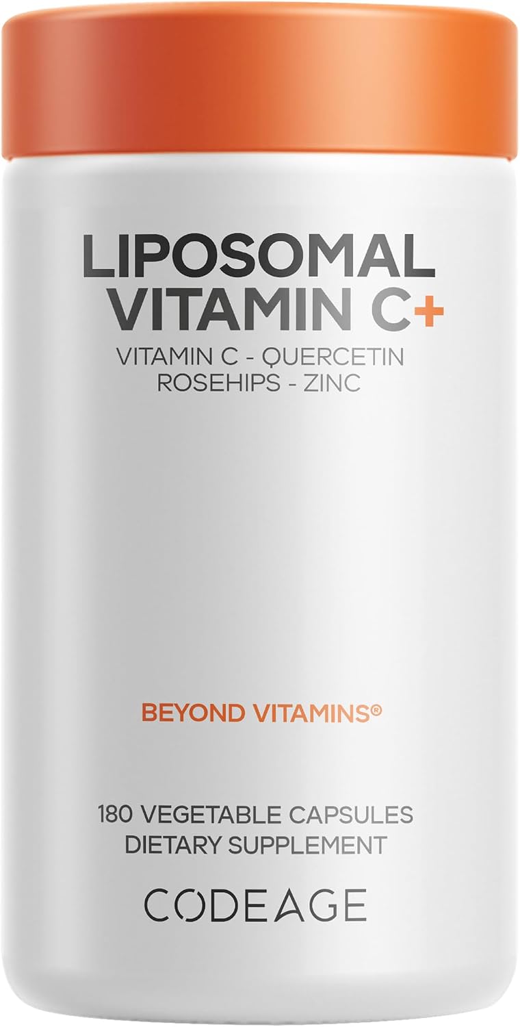 Codeage Liposomal Vitamin C 1500mg con Zinc, Saúco y Bioflavonoides