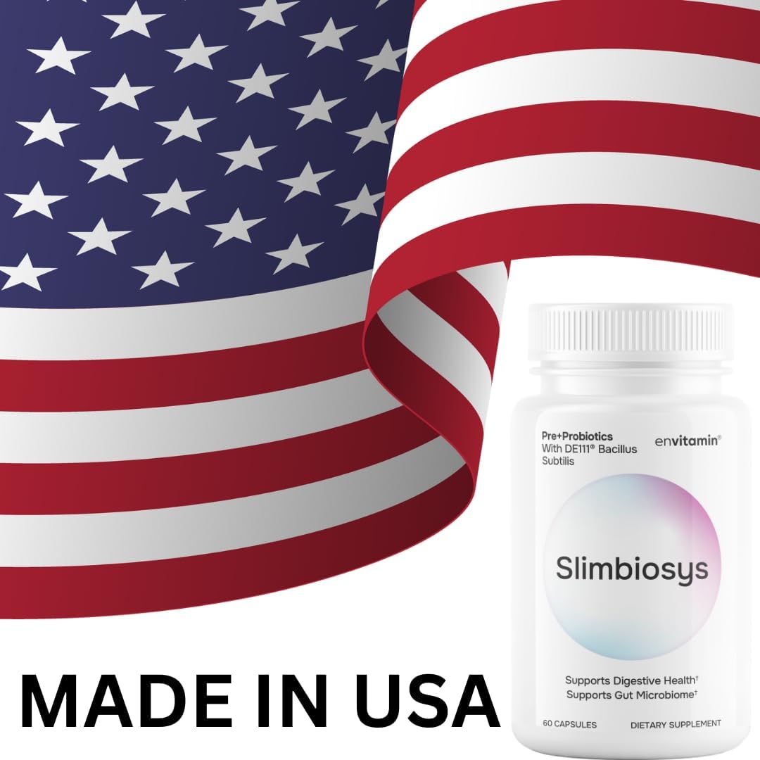 envitamin Slimbiosys Ultra Probiótico en Cápsulas - Pre y Probióticos para Mujeres y Hombres - Apoya tu Microbioma