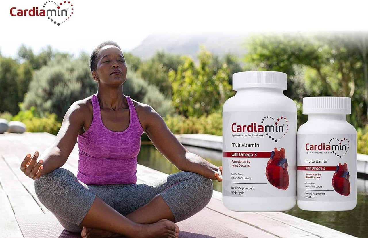 Corceuticals Cardiamin Multivitamínico para la Salud del Corazón y Bienestar General, 180 Cápsulas Blandas (90 Días)
