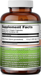 Amazing Formulas Extracto de Semilla de Apio - 1500 mg por Dosis - 120 Cápsulas Vegetales