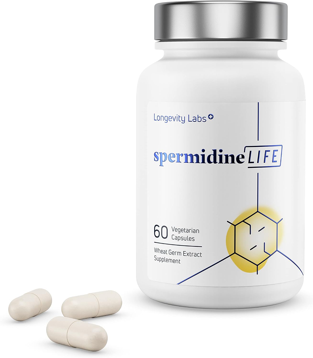 spermidineLIFE Natural Suplemento de Espermidina y Zinc - 60 Cápsulas Veganas