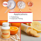 Vivion Vitamina C DC Powder - 5 kg (11 lb) - Ácido Ascórbico y HPMC para Compresión Directa