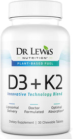 Dr Lewis Nutrition Liposomal Vitamina D3 y K2, 30 comprimidos veganos