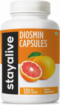 STAY ALIVE Pure Diosmin Complex 1000mg - 120 Cápsulas con Bioflavonoides Cítricos