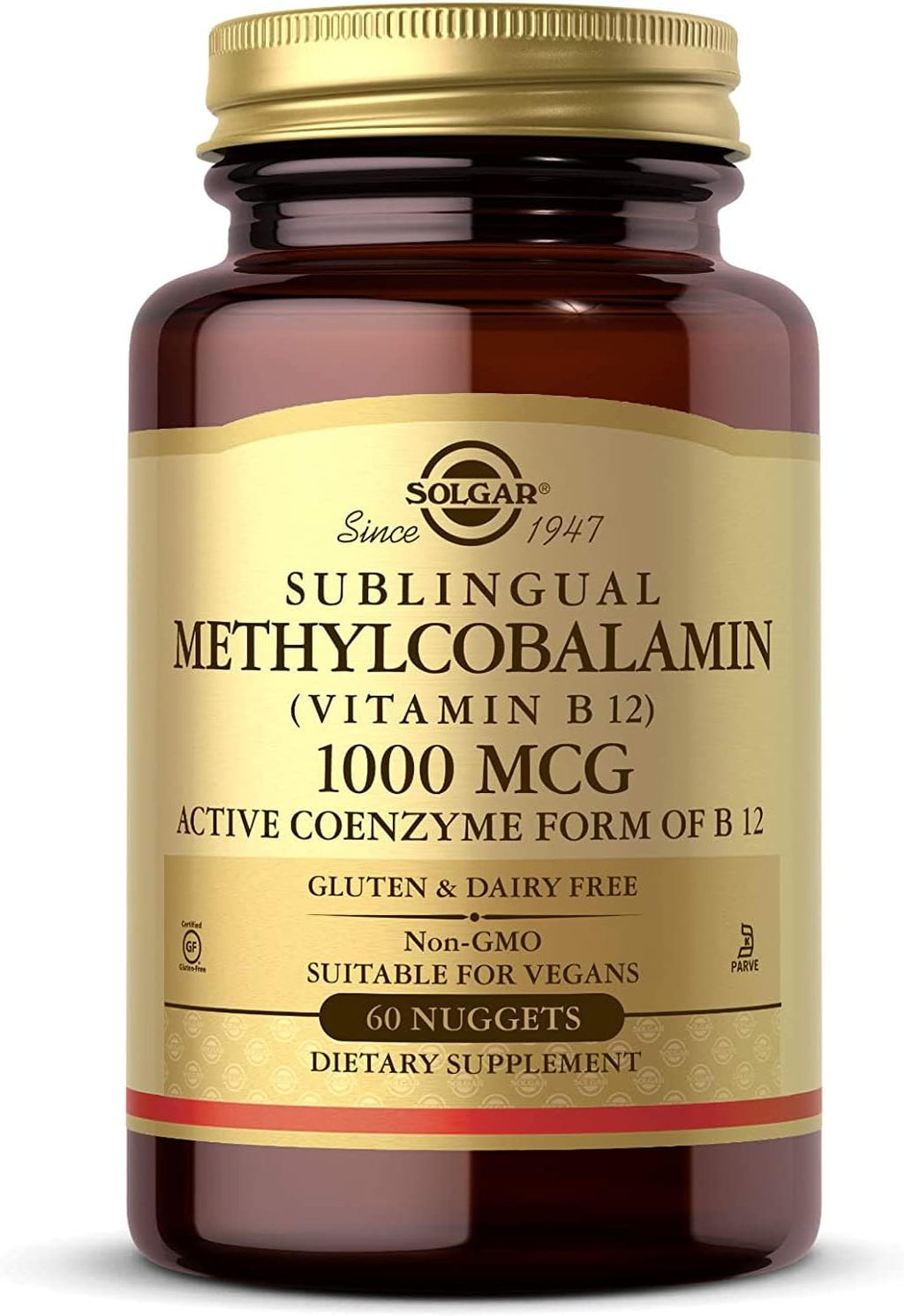 Solgar Methylcobalamin (Vitamina B12) 5000 mcg, 60 Nuggets - Sabor Cereza - Apoya el Metabolismo Energético - Forma Activa - No GMO, Vegano, Sin Gluten