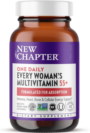 New Chapter Every Woman's One Daily 55+ - Multivitamínico para Mujeres - Apoya Sistema Inmunitario, Huesos y Visión* - Suave – Image 1