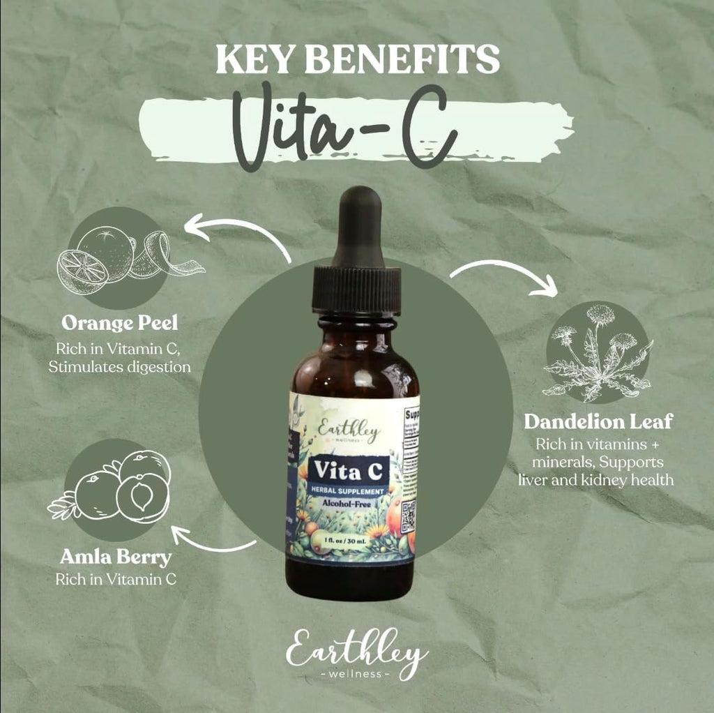 Earthley Wellness Vita-C - Tintura Natural de Vitamina C (60 ml)