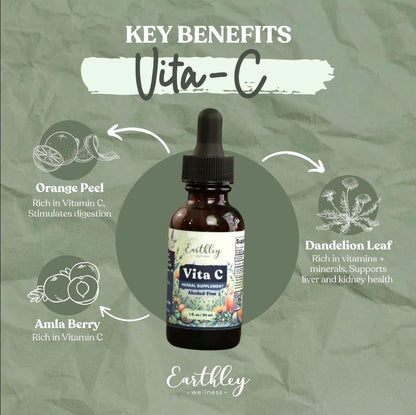 Earthley Wellness Vita-C - Tintura Natural – Formación de colágeno: contribuye a la formación normal de colágeno – Image 3