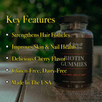 Pete & Pedro Biotina Gominolas para Cabello, Piel y Uñas, 5000mcg, 60 Gominolas